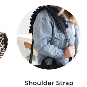 Posh Peanut ruffled bag strap Leopard Print Baby Bag strap